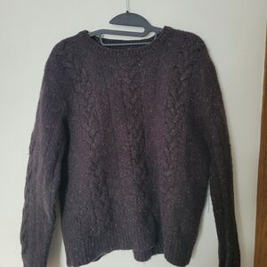 Cherokee Dark Brown Wool Blend Sweater